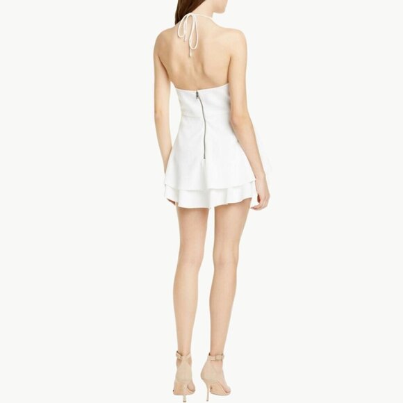 NWT Alice + Olivia Women’s Sicily Halter Neck Shorts Romper | Sz 10 | Off White - Picture 5 of 16